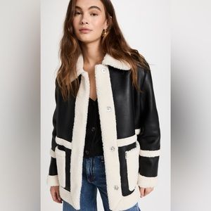 Avec Les Filles faux shearling jacket